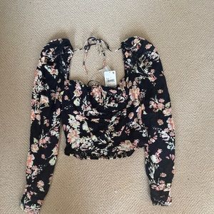 Cropped, smocked blouse from free people